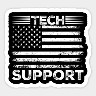 tech support 47th us american flag Sticker