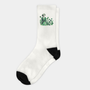 Vintage Shamrock St. Patrick's Day Woman Socks