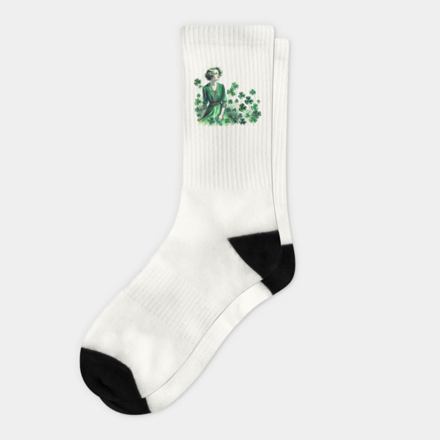 Vintage Shamrock St. Patrick's Day Woman Socks by HolidayBug
