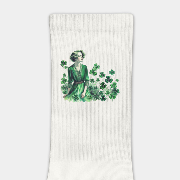 Vintage Shamrock St. Patrick's Day Woman by HolidayBug