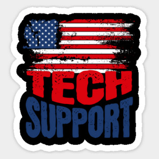 tech support 47th us american flag Sticker