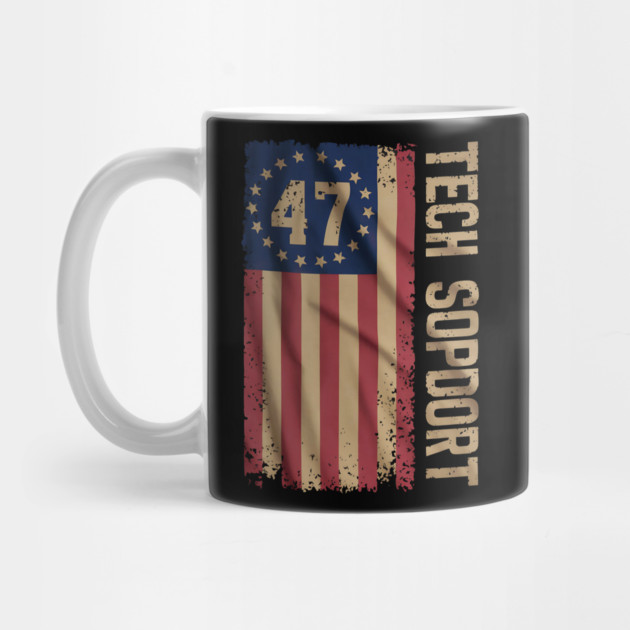 Funny Tech Support 47th US American Flag for Men Women by ArtistTee ⭐⭐⭐⭐⭐
