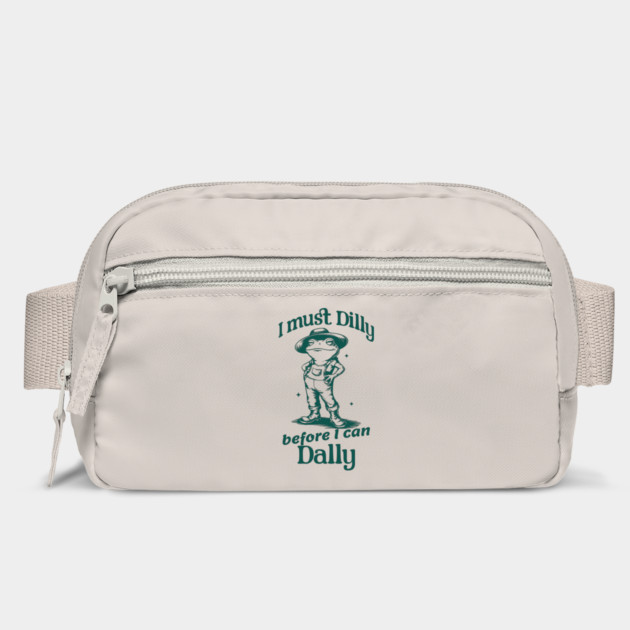 I must Dilly before I can Dally, funny retro frog design by Luxinda