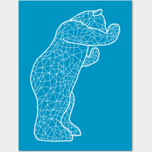 big blue bear Posters and Art