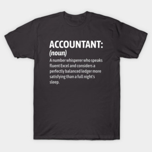 Accountant Definition – Master of Numbers and Coffee T-Shirt
