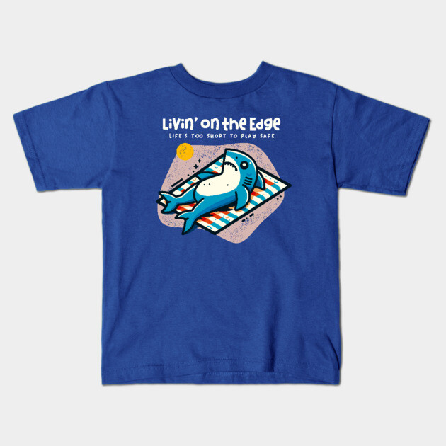 LIVIN' ON THE EDGE Kids T-Shirt by Fabrik