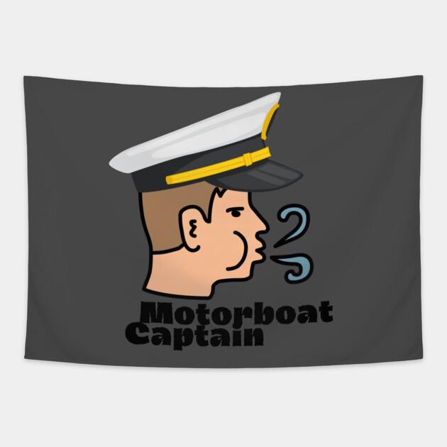 Motorboat Captain Tapestry by Low Life Shirts
