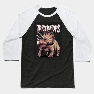 Triceratops Baseball T-Shirt