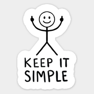 Middle finger stick figure Sticker