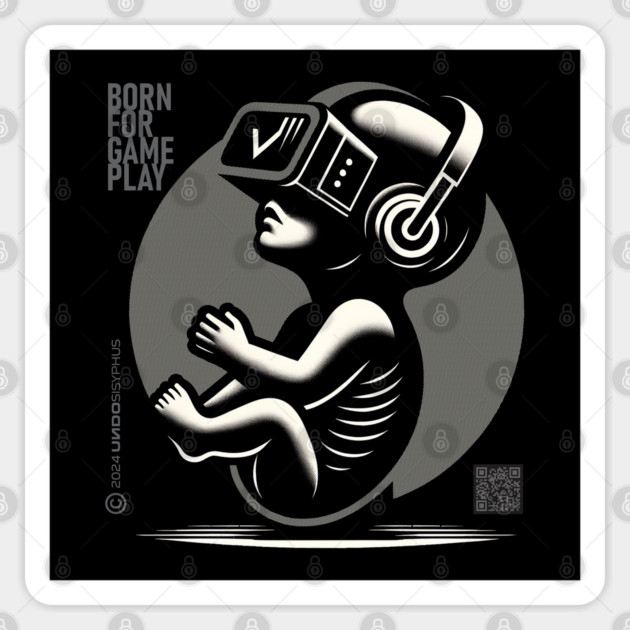 Born for Gameplay (Black) | UndoSisyphus™ Gaming Collection Sticker by UndoSisyphus