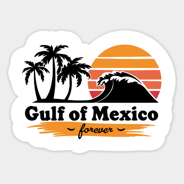 Gulf-of-Mexico-Retro-Vintage-Beach Sticker by ArtistTee ⭐⭐⭐⭐⭐
