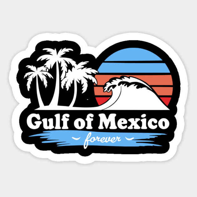 Gulf of Mexico forever Retro Vintage Beach Sunset Sticker by ArtistTee ⭐⭐⭐⭐⭐