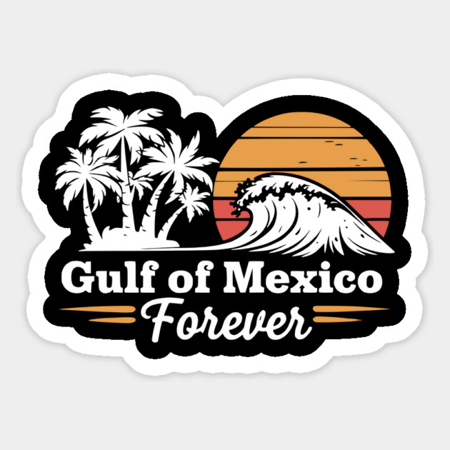 Gulf-of-Mexico-forever-Retro-Vintage-Beach-Sunset Magnet by ArtistTee ⭐⭐⭐⭐⭐