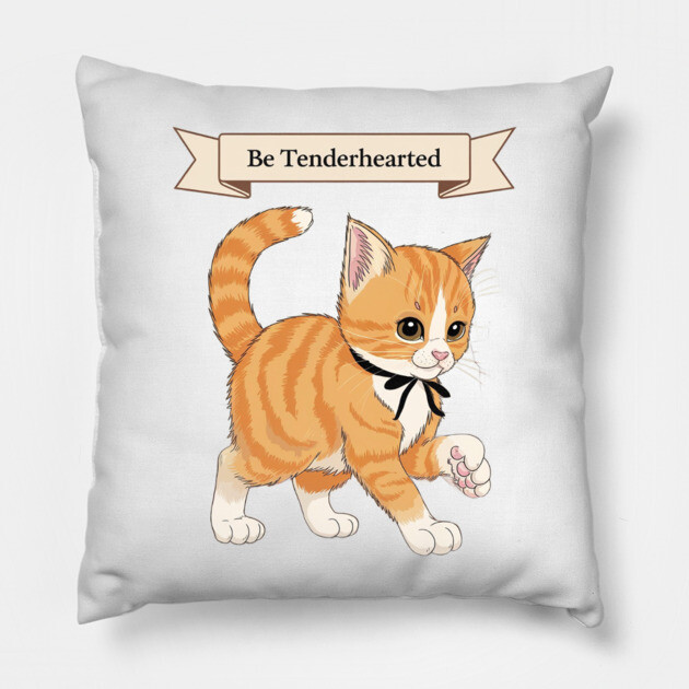 Be Tenderhearted: Faith & Kindness Pillow by Rox