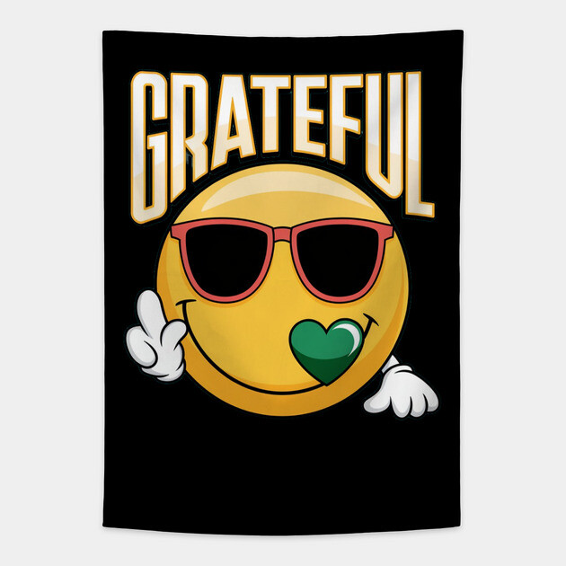 Grateful  - Inspirational Faith & Thankfulness Tapestry by Rox