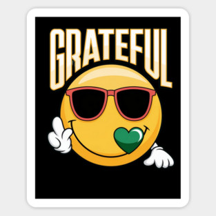 Grateful  - Inspirational Faith & Thankfulness Magnet