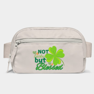 Not Lucky But Blessed – Christian Four Leaf Clover Design Bag