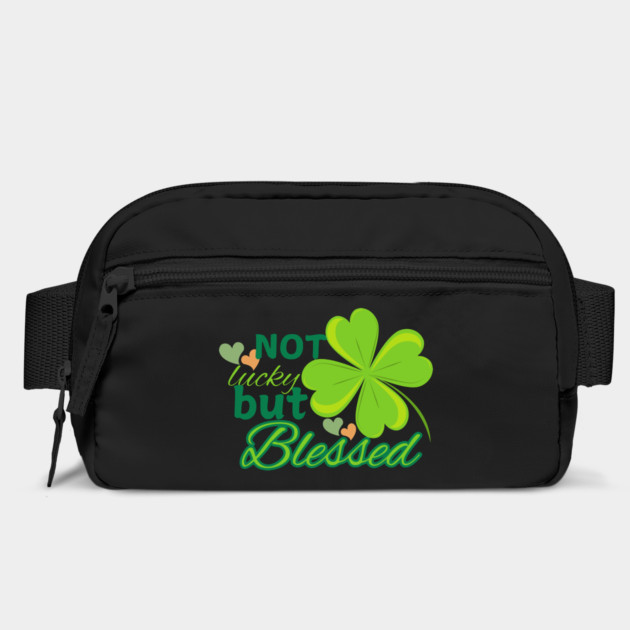 Not Lucky But Blessed – Christian Four Leaf Clover Design by Rox