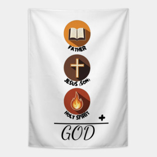 Father Son Holy Spirit – Christian Trinity Tapestry