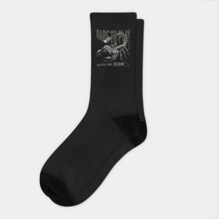 Dare to Play (Black) - Surreal Scorpion Gamepad Fantasy Art | UndoSisyphus™ Gaming Collection Socks