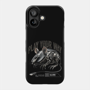 Play Your Way (Black) - Cyberpunk Gaming Mechanical Mouse | UndoSisyphus™ Gaming Collection Phone Case