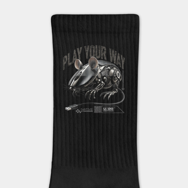 Play Your Way (Black) - Cyberpunk Gaming Mechanical Mouse | UndoSisyphus™ Gaming Collection by UndoSisyphus