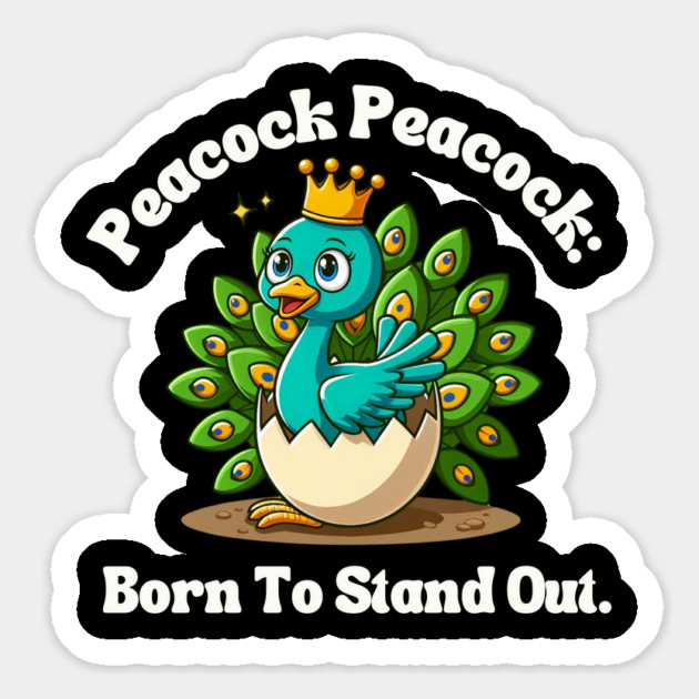Peacock Peacock: Born To Stand Out. Magnet by Creatifly Graphic Tees