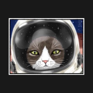 Astronaut Cat on Mars T-Shirt