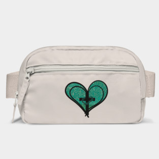 Christian Cross with Hearts and Crown of Thorns Bag