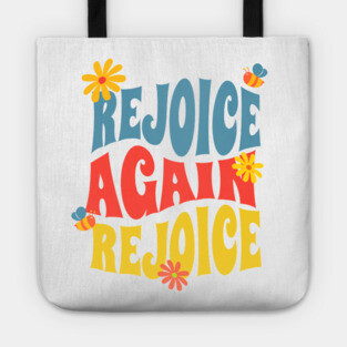 Rejoice Again, Rejoice - Inspirational Bible Verse Tote