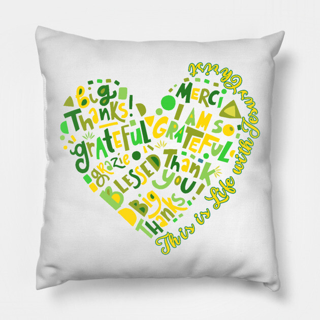 This is Life with Jesus Christ - Christian Heart Pillow by Rox