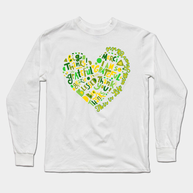 This is Life with Jesus Christ - Christian Heart Long Sleeve T-Shirt by Rox
