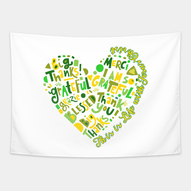 This is Life with Jesus Christ - Christian Heart Tapestry by Rox