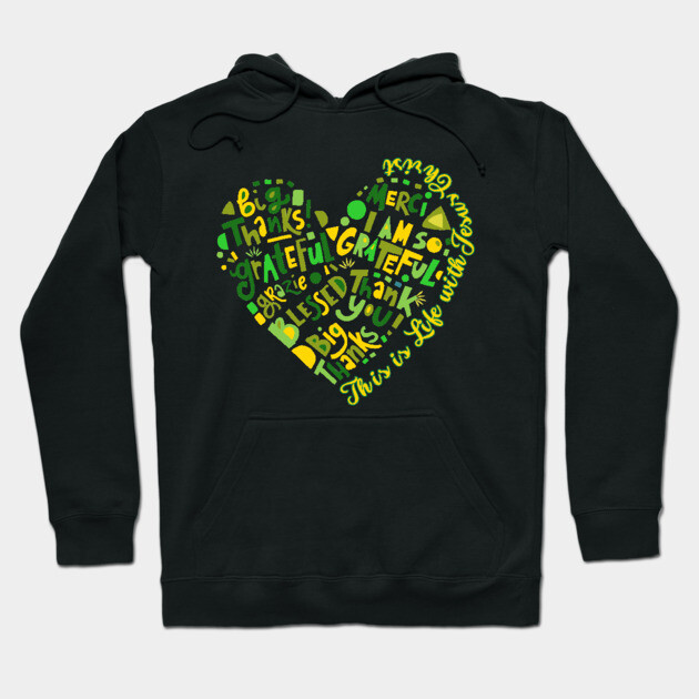 This is Life with Jesus Christ - Christian Heart Hoodie by Rox