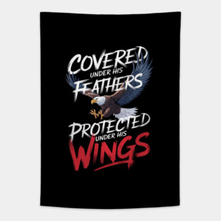 Covered Under His Feathers - Eagle Graphic Tapestry