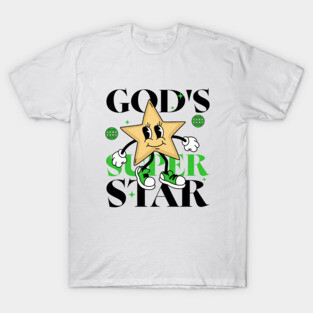 God's Super Star - Inspirational Star Graphic T-Shirt