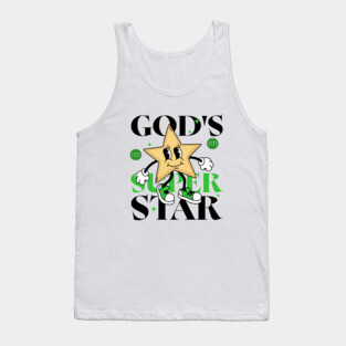 God's Super Star - Inspirational Star Graphic Tank Top