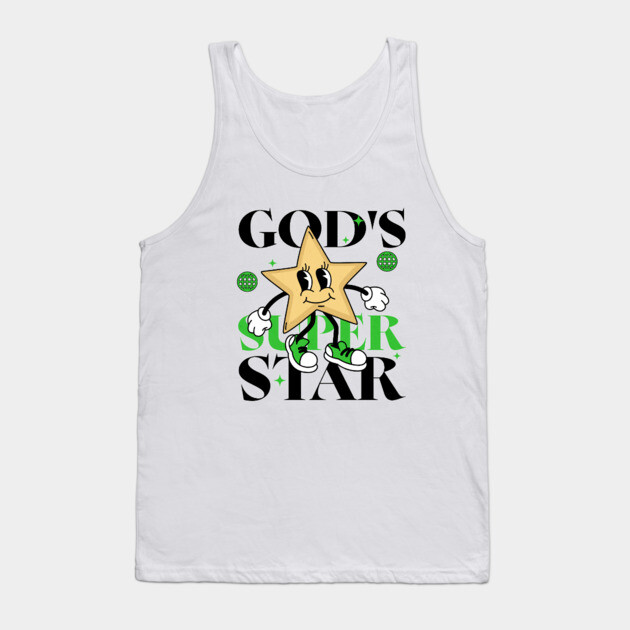 God's Super Star - Inspirational Star Graphic Tank Top by Rox
