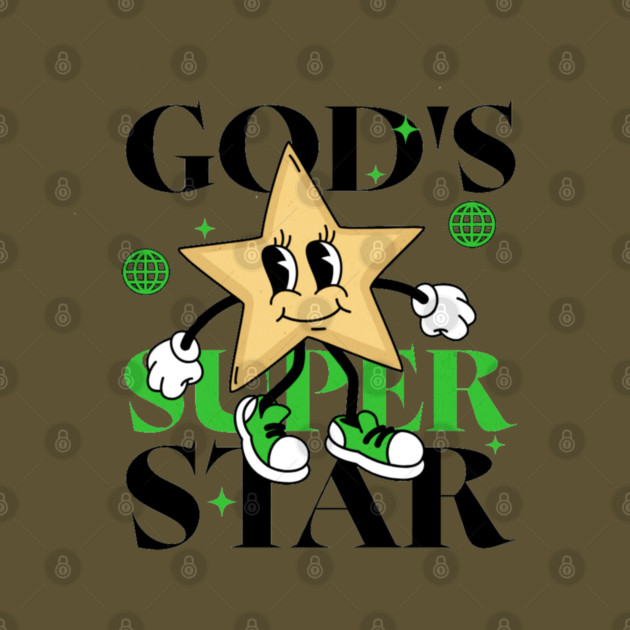 God's Super Star - Inspirational Star Graphic by Rox