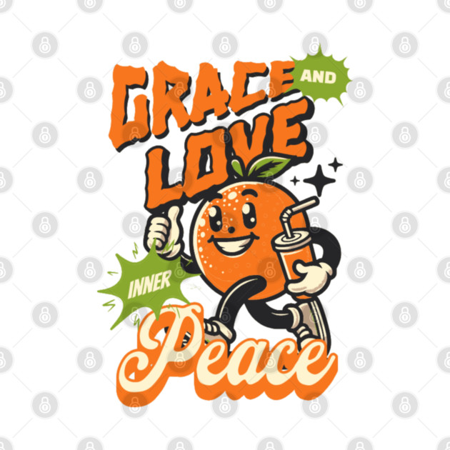 Grace and Love Inner Peace - Orange Emoticon by Rox