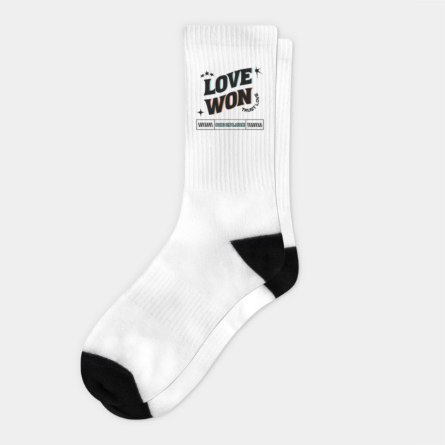 Love Won, Trust Love, God is Love - Divine Love Socks by Rox