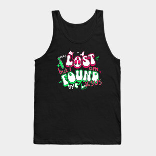 I Was Lost But I Am Found by Jesus - Reflective Colors Tank Top