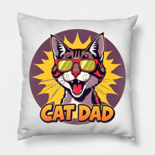 Cat Dad Pillow