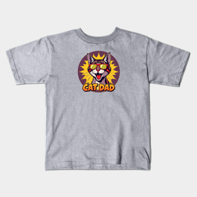 Cat Dad Kids T-Shirt by Pete the Cat Guy