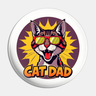 Cat Dad Pin