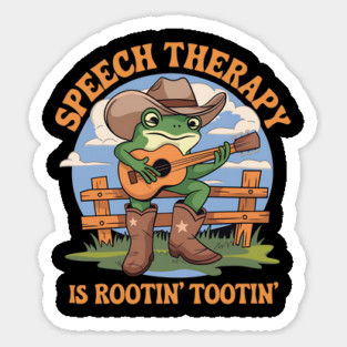 Speech Therapy Is Rootin Tootin Cute Western Frog SLP Magnet