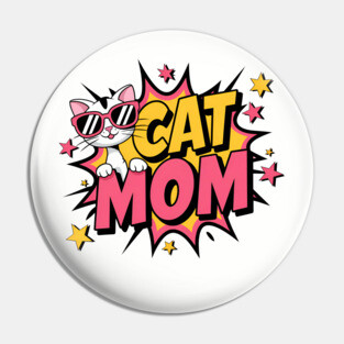 Cat Mom Pin