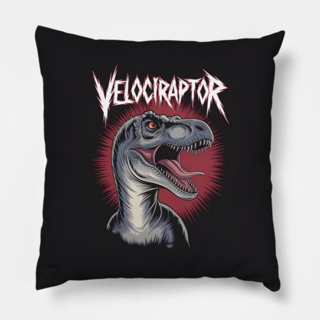 Velociraptor Dinosaur Pillow by animegirlnft