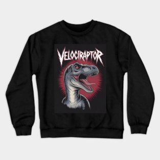 Velociraptor Dinosaur Crewneck Sweatshirt
