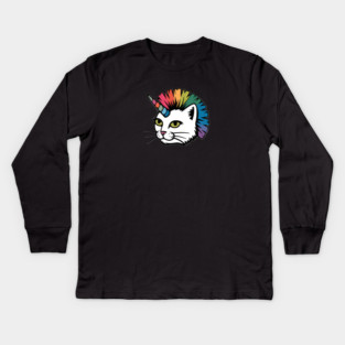 Rainbow Cat Unicorn Kids Long Sleeve T-Shirt